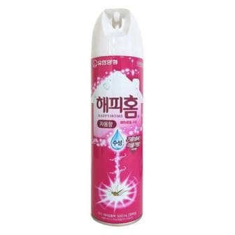  해피홈 자몽향 에어로졸 수성 모기약 500ml