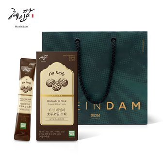  유기농 혜인담 아임 데일리 호두오일 스틱 7ml 14포 + 쇼핑백 / 1세트