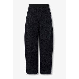 조르지오아르마니 여성 모헤어 블렌드 배색 밴딩 팬츠 A123320504000