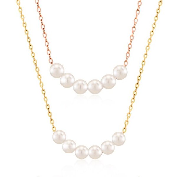 14K GOLD 미니봉봉스왈진주목걸이