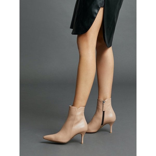 Line Ankle Boots_Skin Beige