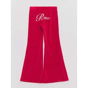 RAW Logo Low-waist Boots-cut Pants Red