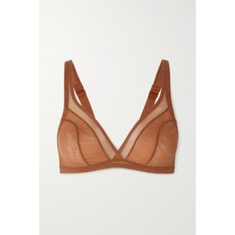 NUBIAN SKIN 누비안 스킨 Stretch-tulle Soft Cup Bra 라이트 브라운 9649229528586672