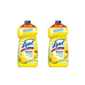 Lysol2개X  라이솔  클린  앤  프레쉬  다목적  클리너  레몬  해바라기  1.4L