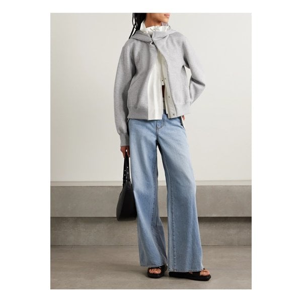 패널 코튼 캔버스 코튼 혼방 저지 후디 라이트 그레이 46376663162869274