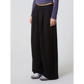 모어 와이드 스웨트팬츠 블랙_More Wide Sweat Pants Black