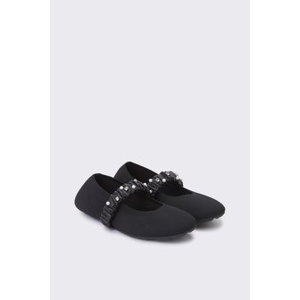 슈콤마보니 DG1DS24025BLK Jewelry wrinkle flat(black)