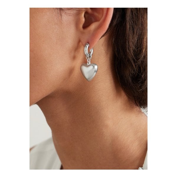 록산느 애슐린 하트 앤 소울 실버톤 후프 귀걸이 1647597344127234