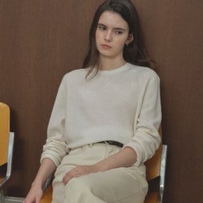CASHMERE BLENDED V-NECK WOOL KNIT [TIFA04SW08]_lvory