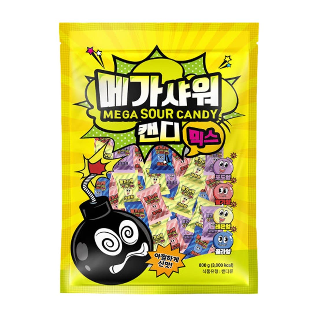 메가샤워 캔디 믹스 800g 신맛 사탕, 믿고 사는 즐거움 SSG.COM
