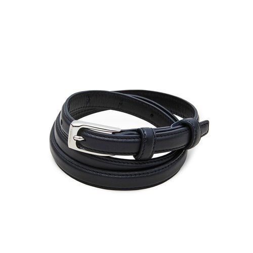 [Drama Signature] Slim Leather Belt_2color