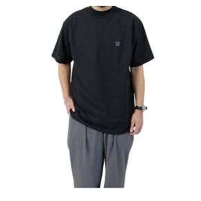 NEEDLES 니들스 SS Mock Neck Tee Poly Pique - Black (QV353) (반팔 모크넥 티셔츠 폴리 피케)