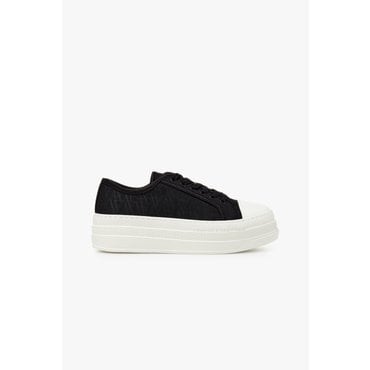 ARMANI EXCHANGE AX여성 로고 자카드 플랫폼 스니커즈A425175503블랙