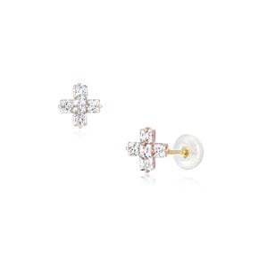 14K 쁘띠 십자가 귀걸이(ST25506E)