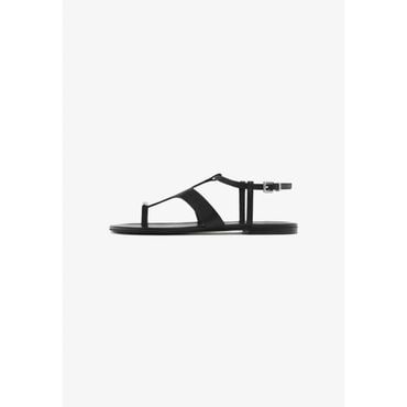 이스퀘어 5065877 Massimo Dutti FLAT WITH EMBELLISHMENT - T-bar sandals black