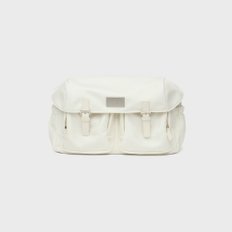 SYMBOL NYLON 2-POCKET CROSS BAG[IVORY]