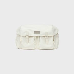 SYMBOL NYLON 2-POCKET CROSS BAG[IVORY]