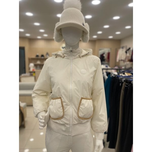 [여주점] 여성 탈부착 후드 경량 패딩 점퍼 GQ322LBL92  CREM