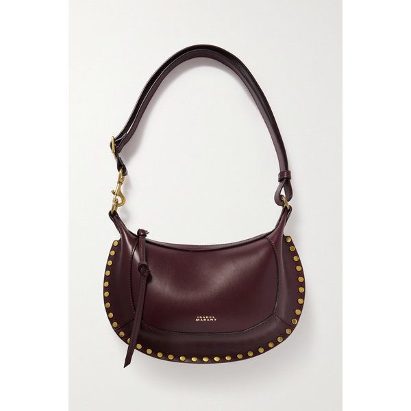 오스칸 문 스터드 가죽 숄더 백 버건디 1647597313509248