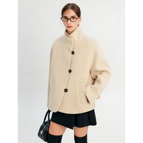 니브 울 하프 하이 넥 코트_베이지 / NIVE WOOL HALF HIGH NECK COAT_BEIGE