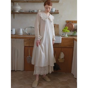 Once frill collar long dress