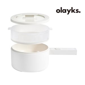  (이용안함)OLAYKS 올레이스멀티쿠커 다용도 전기냄비 찜기겸용 라면포트 1.5L OLK-01-01