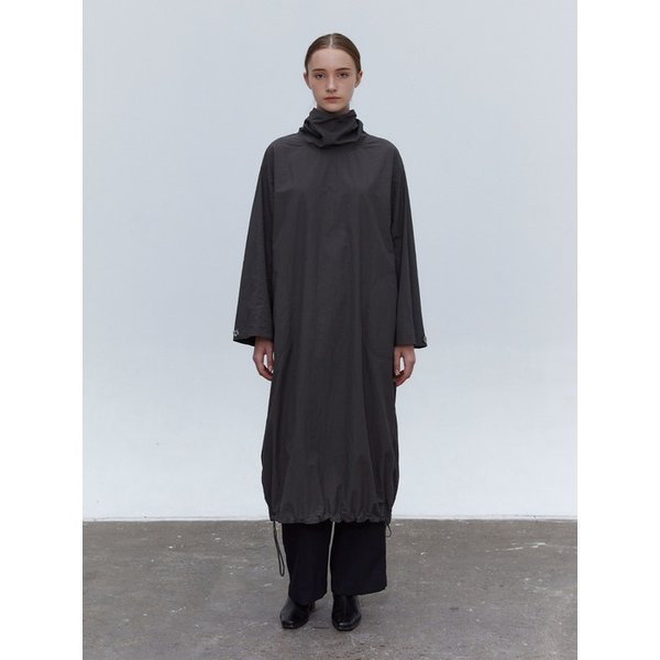 TOF HIGH NECK STRING DRESS  DARK GREY