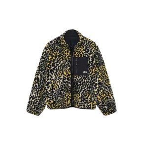 23FW 스투시 / 남성 쉐르파 리버시블 자켓 118529 000 YELE YELLOW LEOPARD BPG