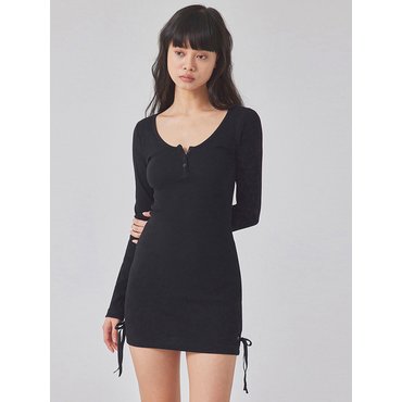 탑걸 RIBBED RIBBON MINI DRESS_T416DS501