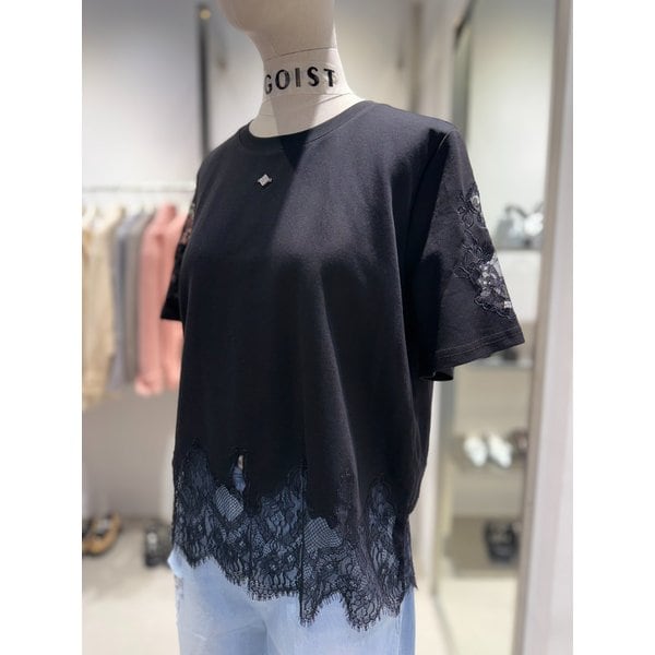 [여주점] 레이스펀칭 라운드넥 티셔츠 ES2JT401