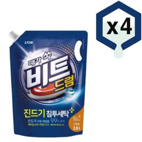 비트 진드기 드럼 액체세제 구연산 베이킹소다 함유 리필용 2L x 4개EW