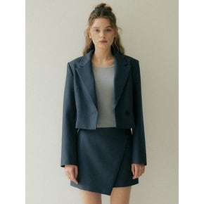 [2color] 143 double crop jacket