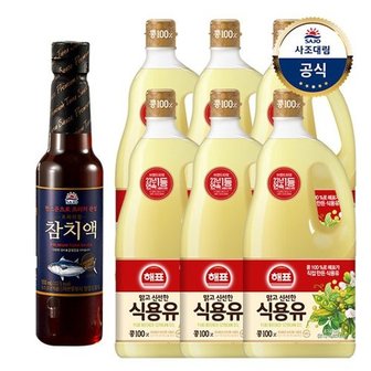 사조대림 해표 콩기름 1.8L x6병 (+프리미엄참치액550ml 증정)