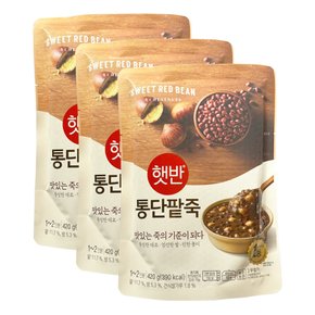 CJ제일제당 햇반 통단팥죽 420g 3개