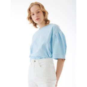 PIN TUCK PUFF T-SHIRT SKY BLUE