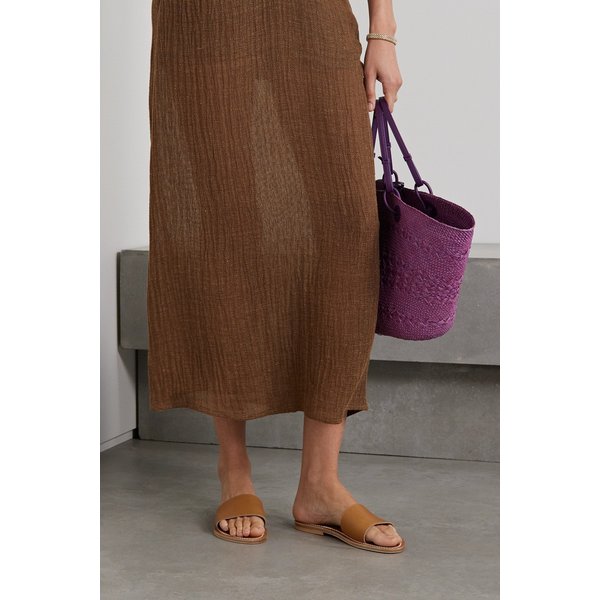 아나카프리 가죽 슬라이더 탠 브라운 1647597315175652