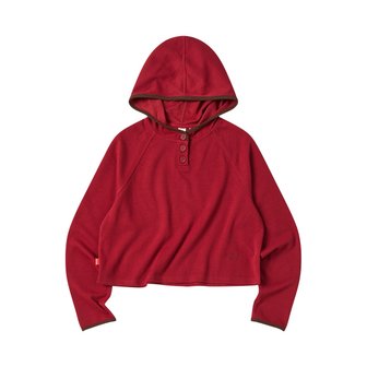 원더플레이스 [스타필드코엑스][꼬모니노즈] 여성 LAYERED HOOD T-SHIRT [RED]