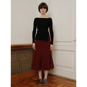 Core Godet Long Skirt (Rust)