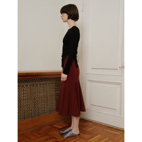 Core Godet Long Skirt (Rust)