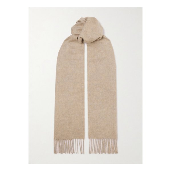 존스톤스 오브 엘긴 프린지 캐시미어 스카프 베이지 1647597327950896