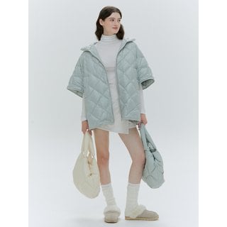 HACIE (5차 리오더) OVERFIT QUILTED GOOSE DOWN PONCHO [4COLORS]