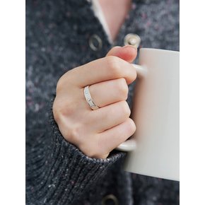 milky heart ring