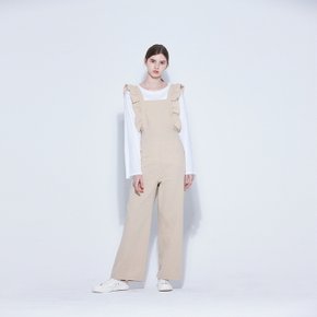 Linenfrill Jump Suit_Beige