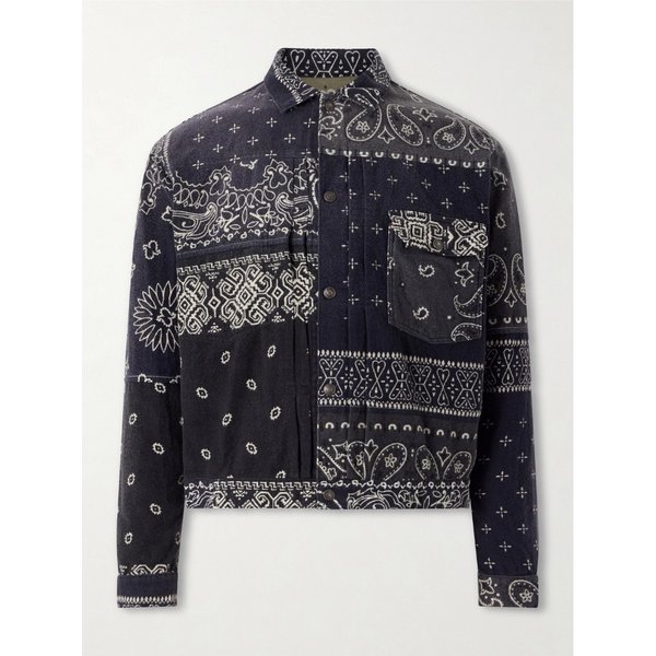 리버시블 반다나 프린트 코튼 플란넬 재킷 46376663162925147