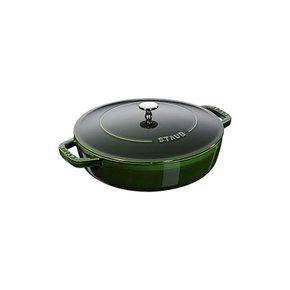 staub 스토우브 블레이저 소테판 바질그린 24cm 양손 주물 호로우 냄비 얕은