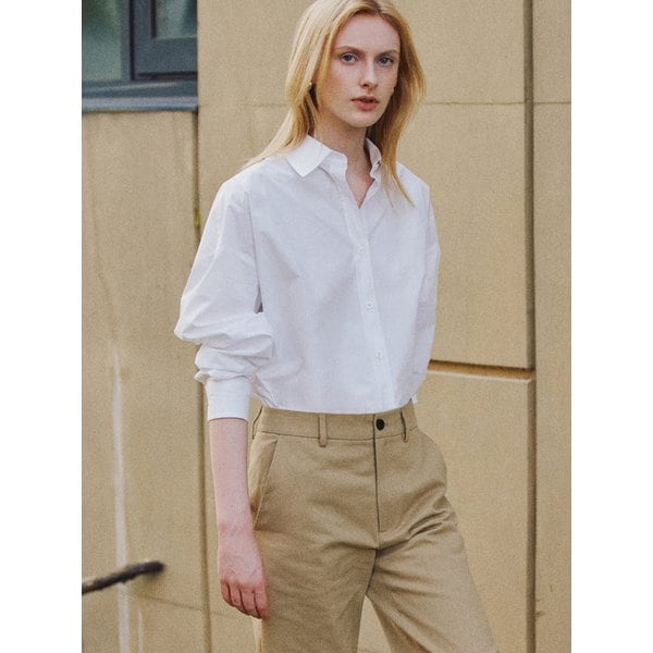 드롭 숄더 클래식 칼라 셔츠 (ivory)