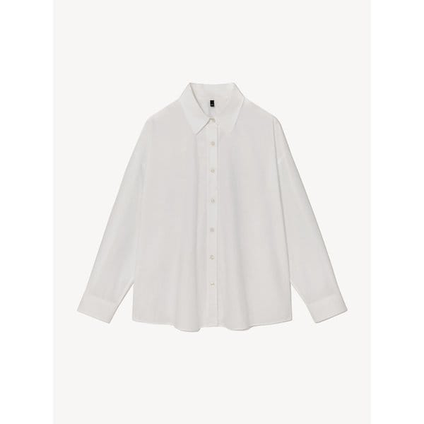 드롭 숄더 클래식 칼라 셔츠 (ivory)