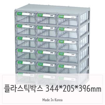 오너클랜 플라스틱서랍장     부품박스 3X6단 투명