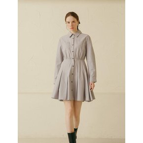 [에이루브] 오픈 카라 플리츠 원피스 AAQJDR101P