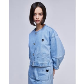 [파주점] [송지오우먼]지제로 카라리스 커브 데님 자켓 라이트 블루 WH2JP830LB